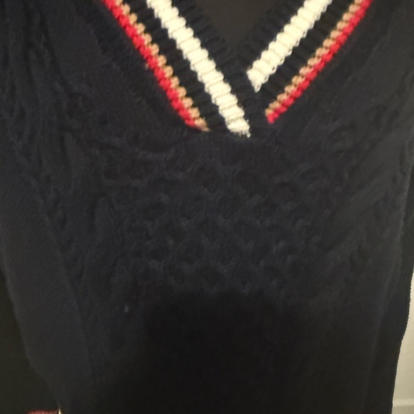 Tommy Hilfiger Navy and White Blouse - Picture 4 of 5